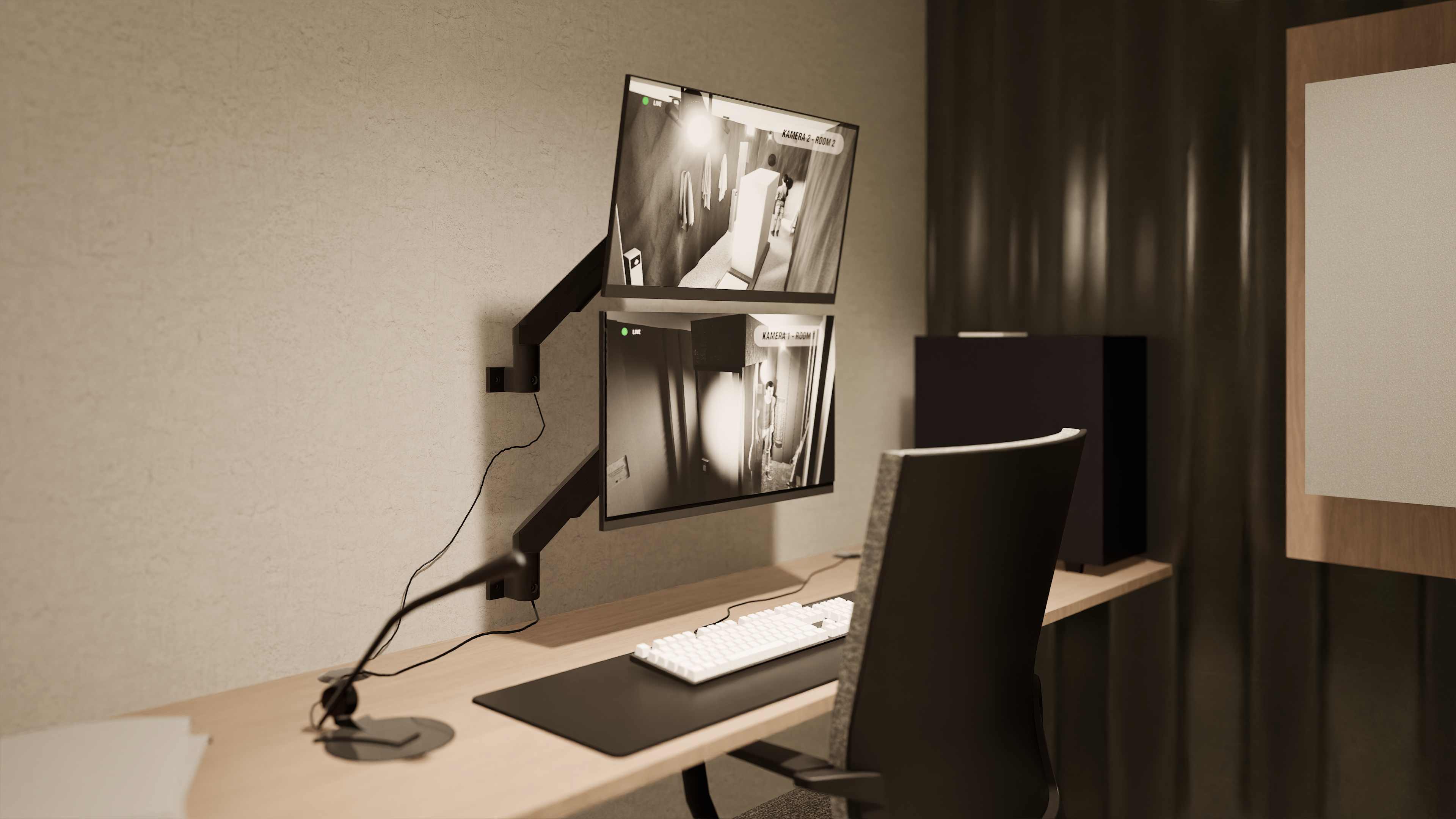 Monitoring station with security feeds