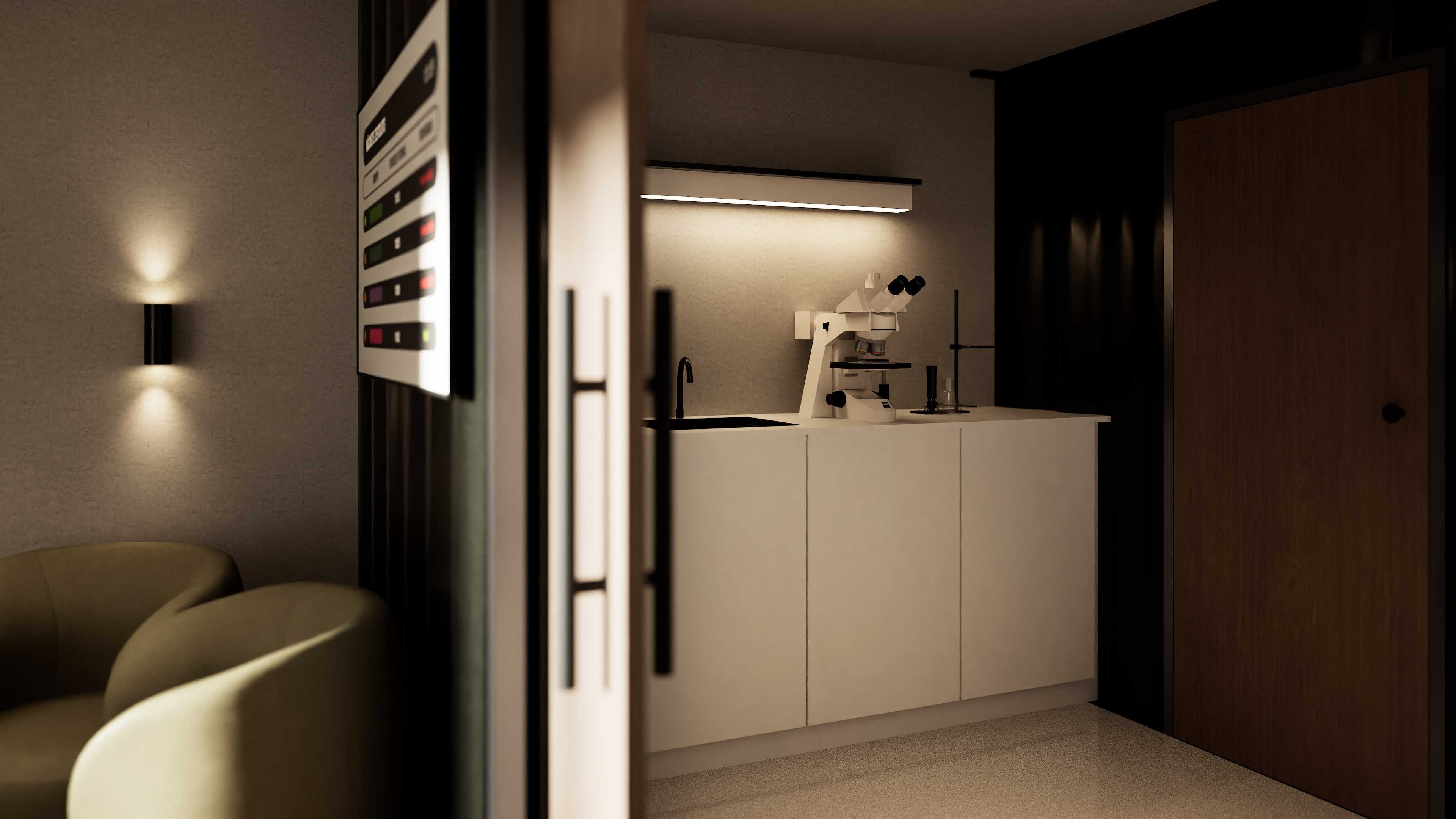 Laboratory area with scientific equipment